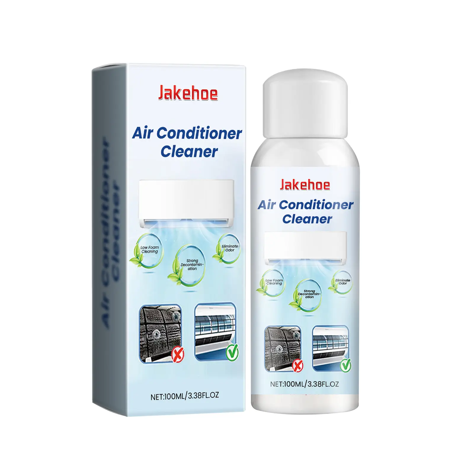 Foam Air Conditioner Cleaner Spray - AC Coil & Filter Maintenance, Quick Evaporation, Nano-Pine Formula, All-Purpose Home Cleaner for Indoor Units, Toilet, Glass, Cloth Care