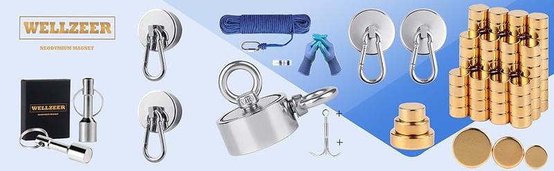 Magnet for Testing Brass,Keychain Pocket Magnets for Purse with Strong Magnetic Rare Earth Neodymium,Gold,Silver, Jewelry,Ferrous Metals Test Magnet (2PACK-D12mm)