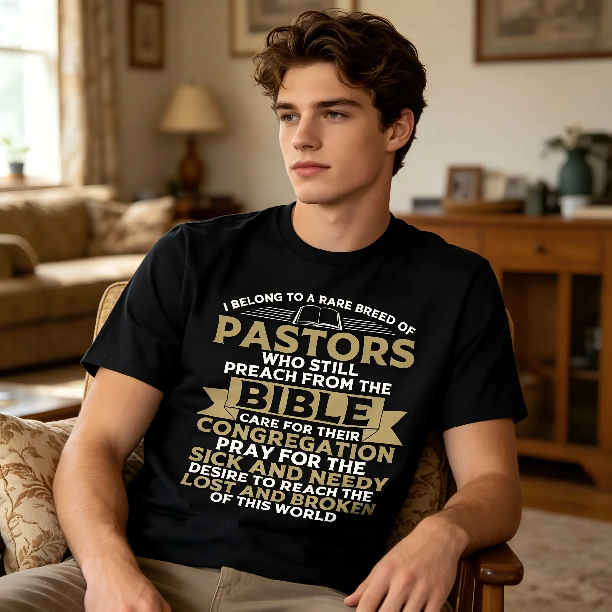 Humorous Gift for Pastor Appreciation Featuring a Christian Preacher T-Shirt for Both Men And Women Available in The Same Design for Everyone This Summer Short-Sleeve Printed Tee Is Made of 220 Same Style for Men And Women 2026 Summer Short-Sleeved