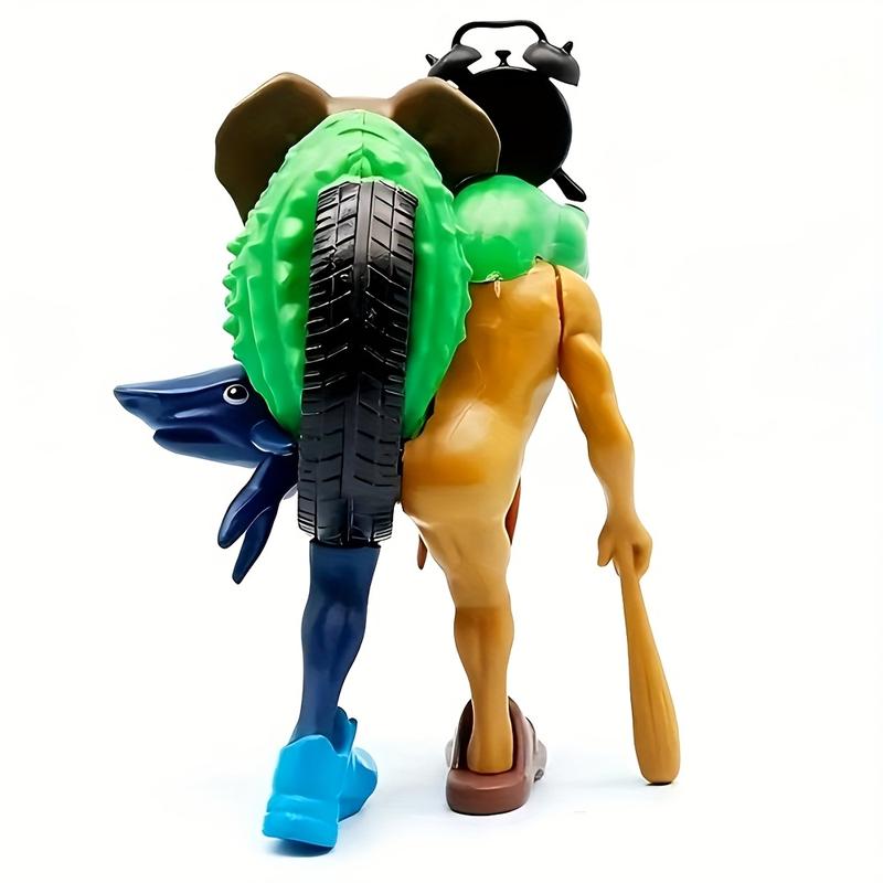 Italian Brainrot Themed Character Action Figure Statue Set Tung Tung Tung Sahur tralalero tralala Upgraded Fusion Edition Decorative Sculptures Desktop Decoration Halloween Christmas Birthday Gifts Ornaments