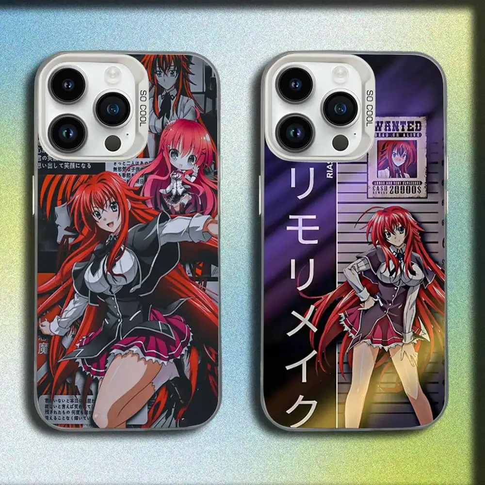 Hot Anime R-Rias Gremory High School DxD Phone Case For iPhone 17 Air 16 15 14 13 12 11 Pro Max Plus and Samsung S26 S25 S24 S23 S22 Plus Ultra White Matte Shockproof Cover