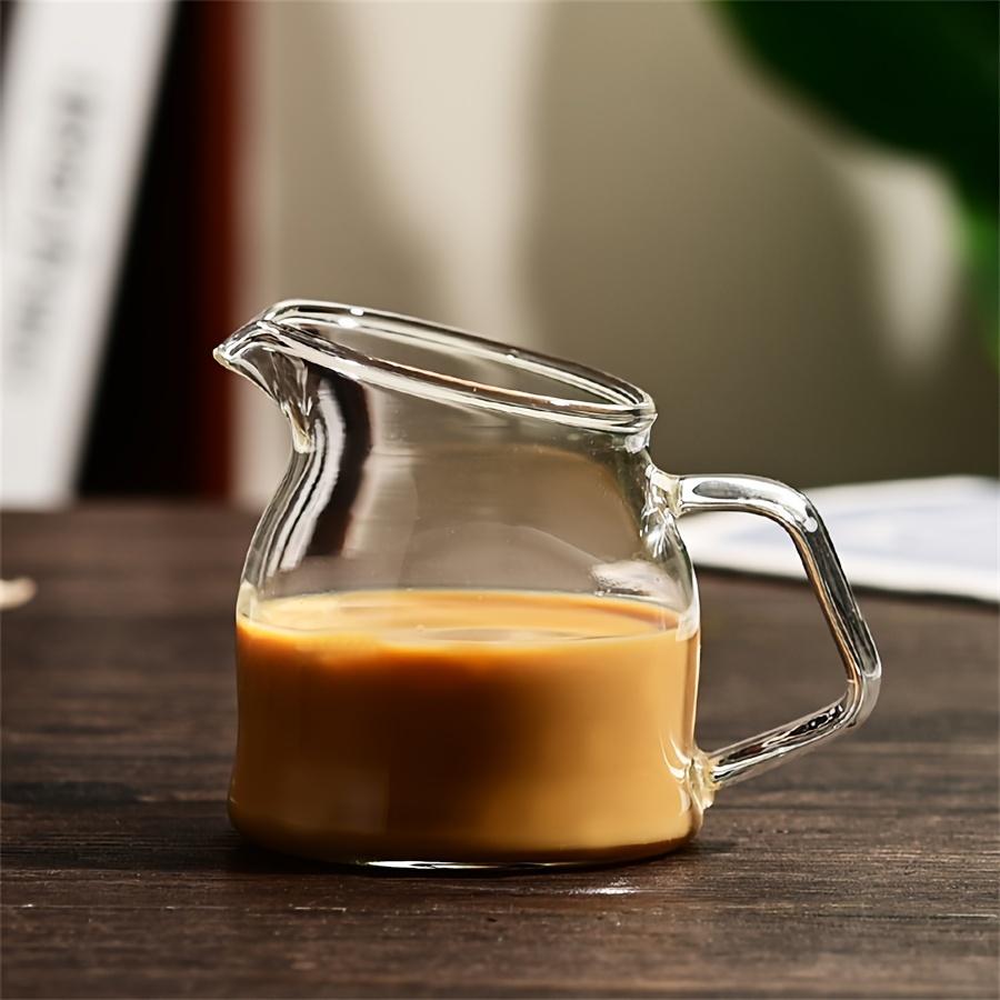 Mini Glass Creamer with Spout - Versatile Serving Sauce and Honey Jug, Stylish Coffee Cup for Dining, Kitchen & Home Use, Ideal for Milk & Syrups