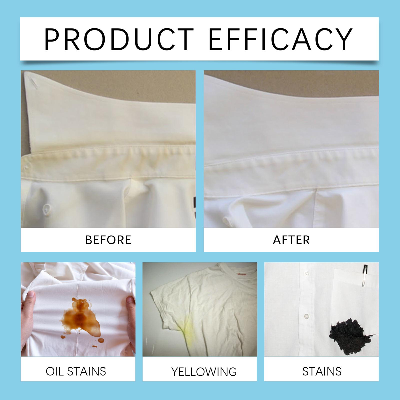 Jue Fish Clothing Enzyme Cleaner, Clean Stubborn Dirt Stains Yellow Sweat Stains Multi-Purpose Clothing Cleaner