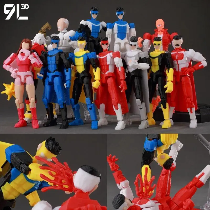 2026 new hot item 9L3D Printed Invincible Anime Action Figures Lucky 13 Dummy 13 Multi-Jointed Superheroes Model Toy Collectible Ornaments Gift