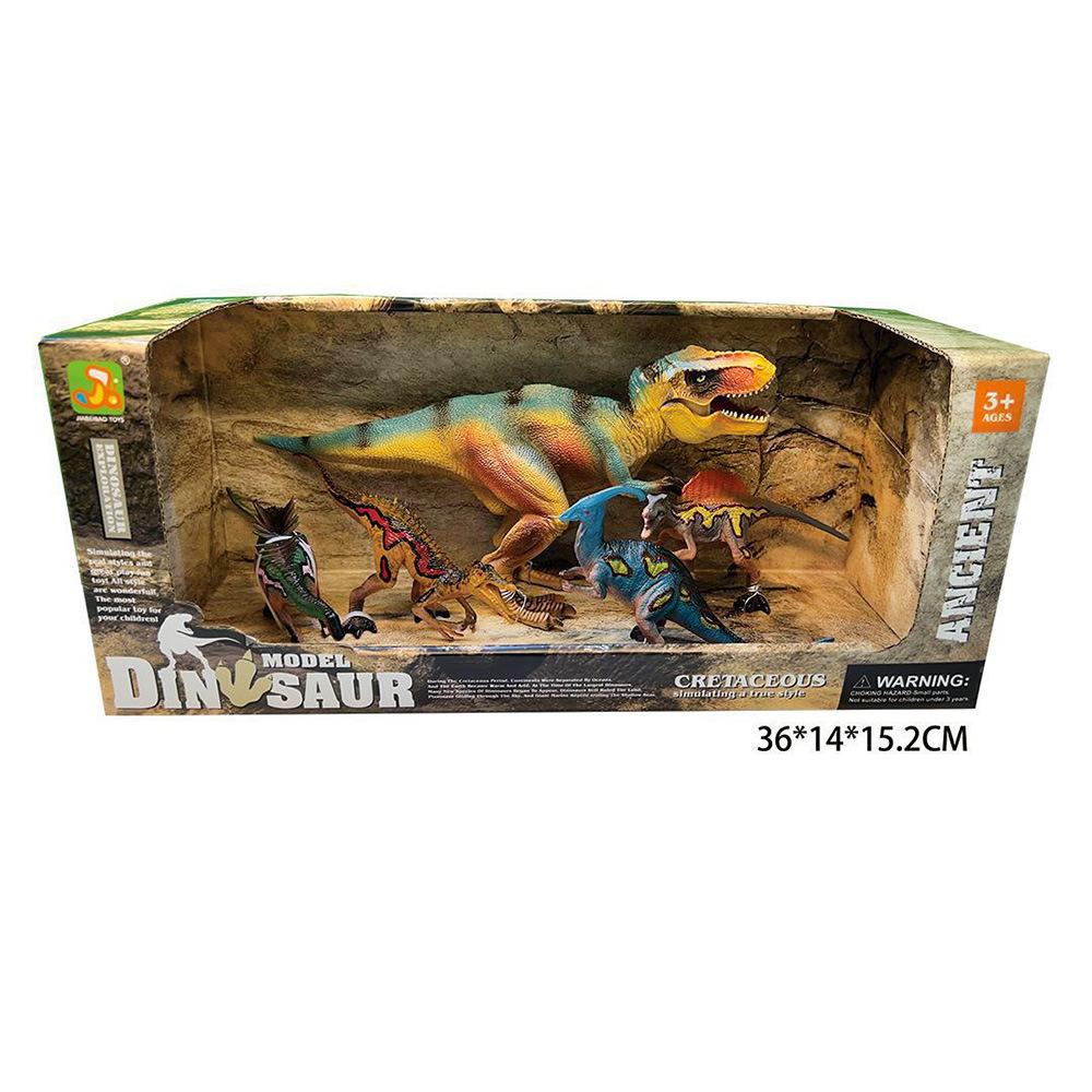 6PCS New Realistic Dinosaur Model Toy Set T-Rex Pterosaur Triceratops Mixed Styles Gift Box