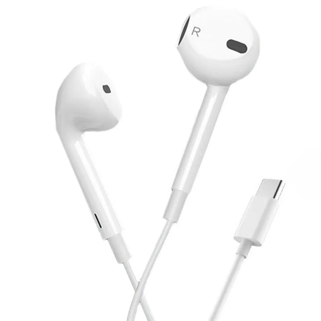 Type-C Wired High Quality Headphones with Microphone, HiFi Stereo Sound, Volume Control, Compatible with Samsung, iPhone, iPad, MAC, USB-C Devices