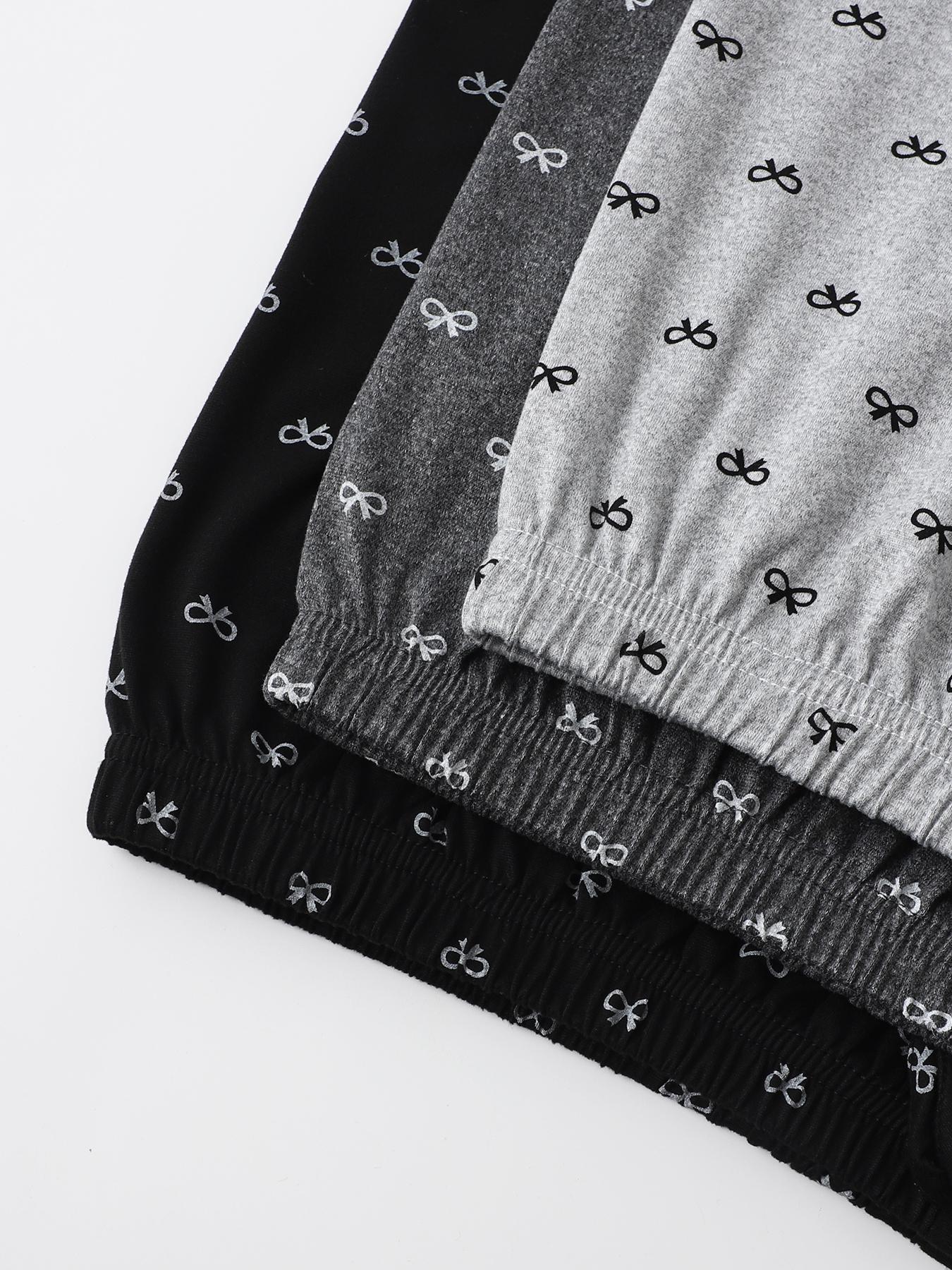 【Plus Size】 All Over Bow Print Pajama Shorts, Casual Comfy Sleep Shorts for Women, Women's Sleepwear for All Seasons, Loungewear, Pjs