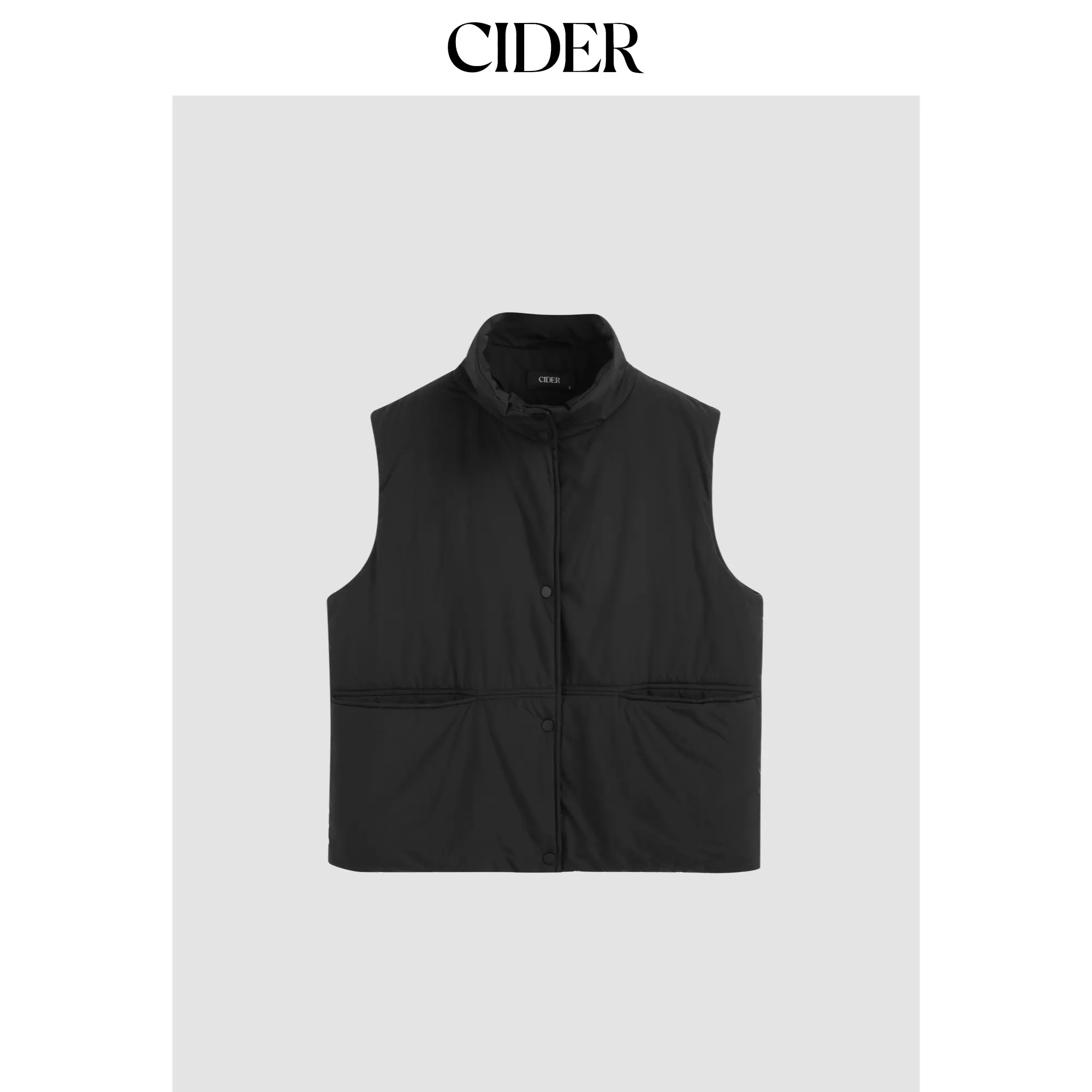 Cider [size 4-10] Collar Solid Pocket Puffer Vest SummerFinds