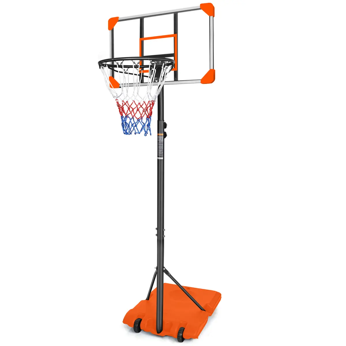 AobtkelPortable Basketball Goal System with Stable Base and Wheels, use for Indoor Outdoor teenagers youth height adjustable 5.6 to 7ft Basketball Hoop 28 Inch Backboard