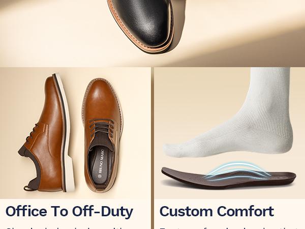 Bruno Marc Men's Lace-Up Comfortable Fashion Dress Shoes Black Business Casual Oxfords with Round Toe Slip-On Closure for All Seasons