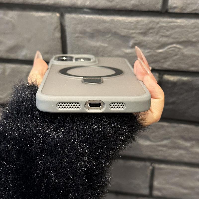 Invisible Stand Magnetic Protective Case for iPhone 17 Air 12 13 14 15 16 17 Pro Max Plus, Strong Magnetic Adsorption & Wireless Charging Compatible