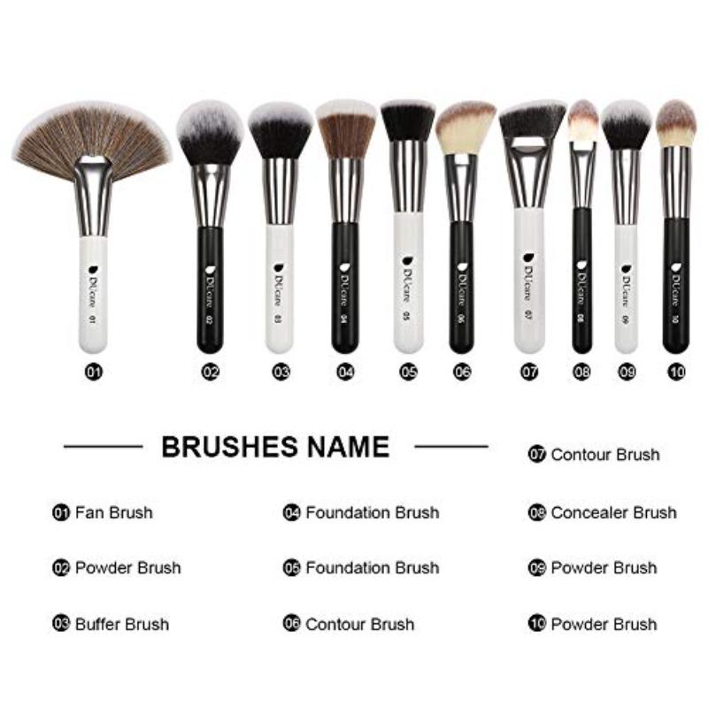 Professional Makeup Brushes 31Pcs Panda Series Makeup Brush Set Kabuki Foundation Blending Face Powder Blush Concealers Eye Shadows With Leather Case Organizer