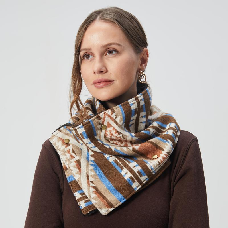 Women's Bohemian Western Winter Warmth Scarf - Hand Washable & Dry Cleanable, Windproof & Thermal Insulation