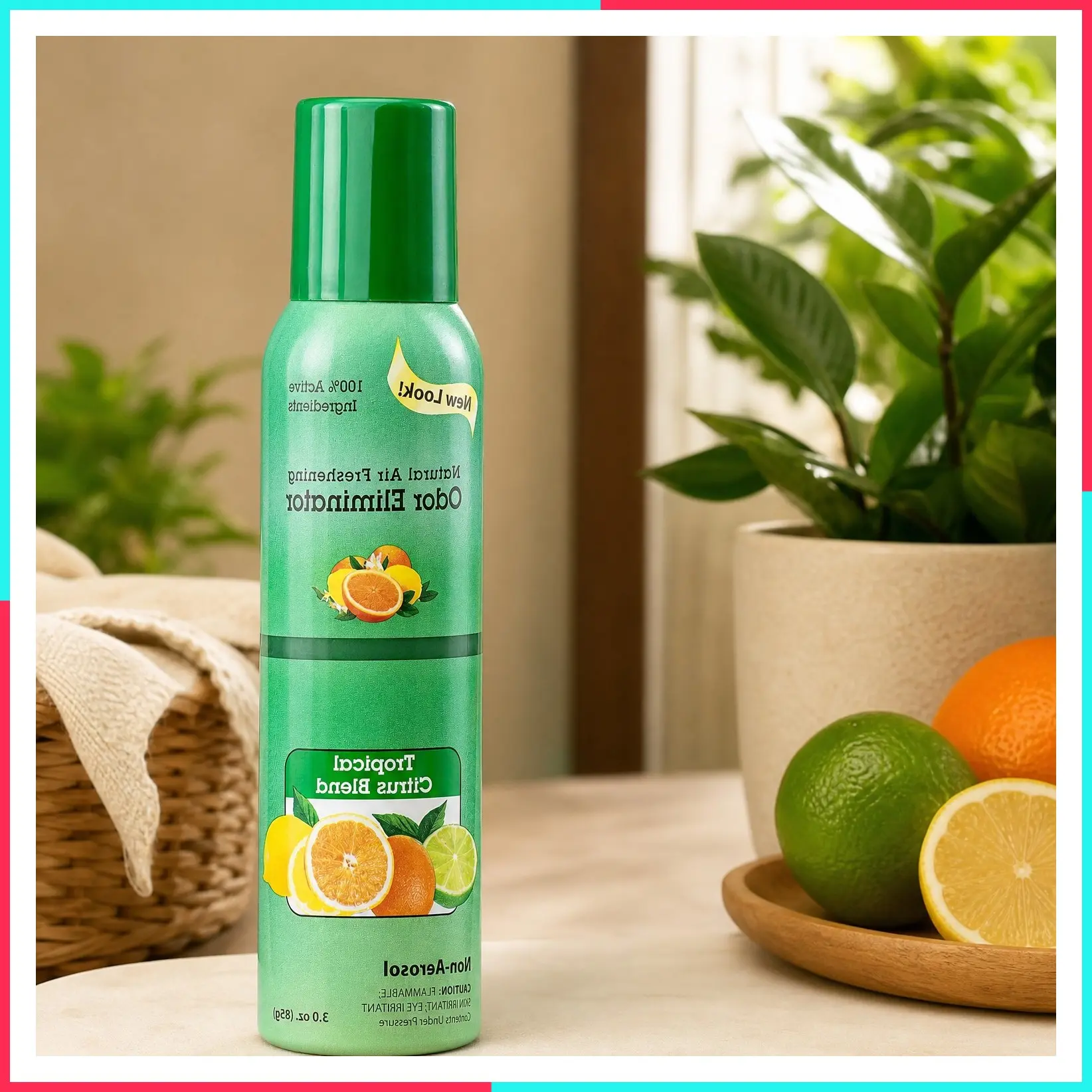 Natural Air Freshener Spray, Fresh Citrus, 3 Ounce | Odor Eliminator for Home, Up to 7 Hours of Freshness, Non-Aerosol, Citrus-Based Formula