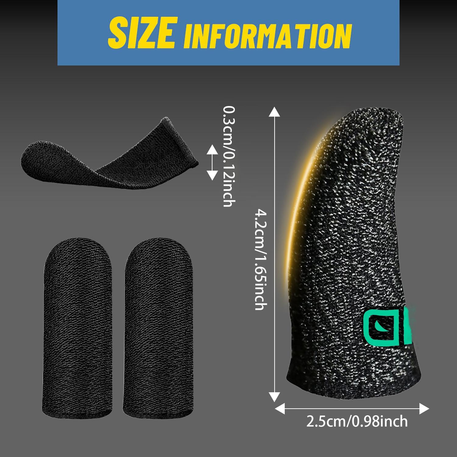 GAMINJA Finger Glove, Anti-slip Fingertip Gloves, Anti-sweat Touch Screen Game Finger Thumb Cover, Gaming Accessories, Console Accessories for PUBG Mobile Game