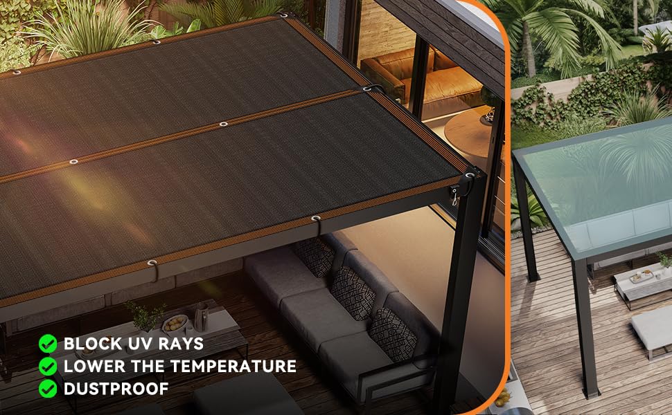 Privacy Fence Screen 4x50Ft Balcony Privacy Screen, Fence UV-Resistant, Polyethylene Windproof Screen for Pool Backyard and