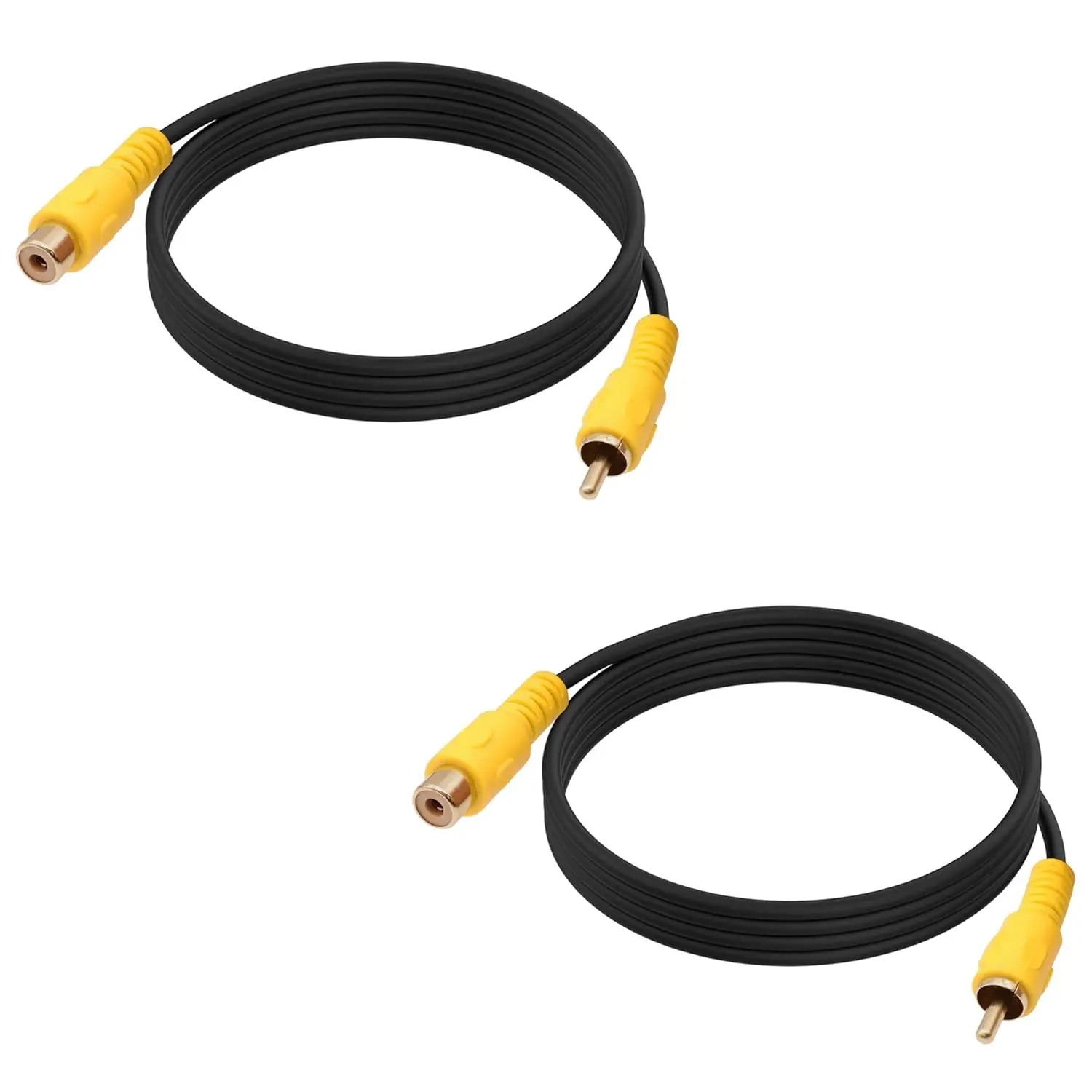 Audio Coaxial  Adapter  Male to Female AV Audio Video Projector Television  Cord for  Theater DVD/CD Players HDTV-1.5M-2pcs (Male to Female)