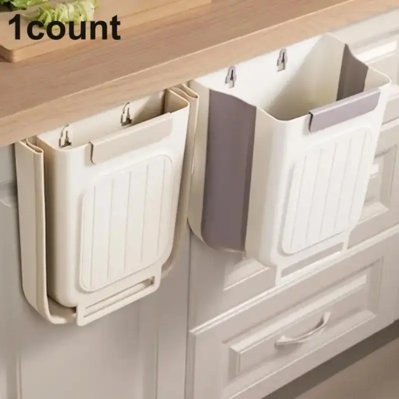 Foldable Kitchen Trash Can, Wall-Mounted Waste Bin, Space-Saving Home Organizer, Durable Design for Daily Use, Perfect for Kitchens & More, Trashcans for Kitchens