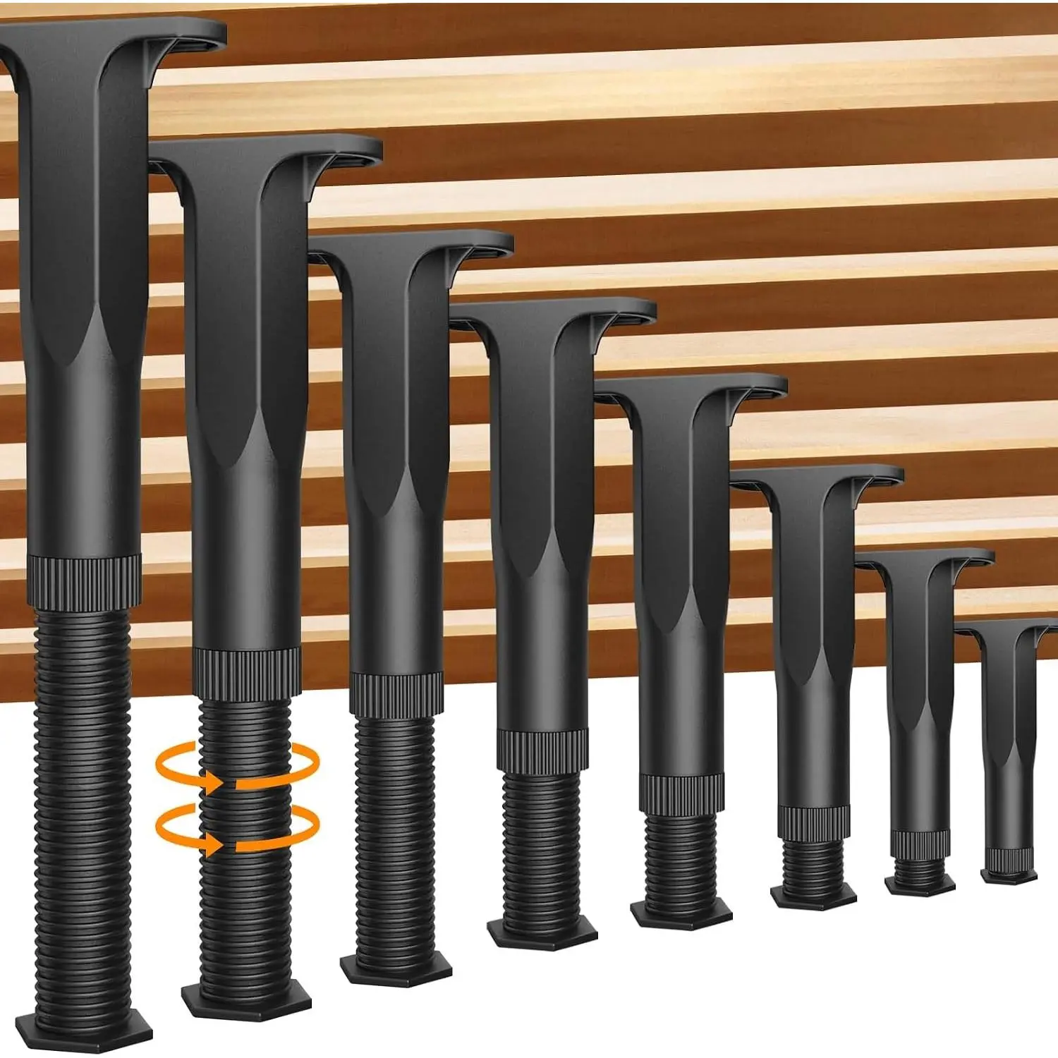 8PCS Adjustable Bed Support Legs, Heavy Duty Furniture Legs for Bed Frame, Slats, Sofa, Dresser, Chair, Table, Cabinet, Wooden Furniture, 5.1"-8.3"Gift