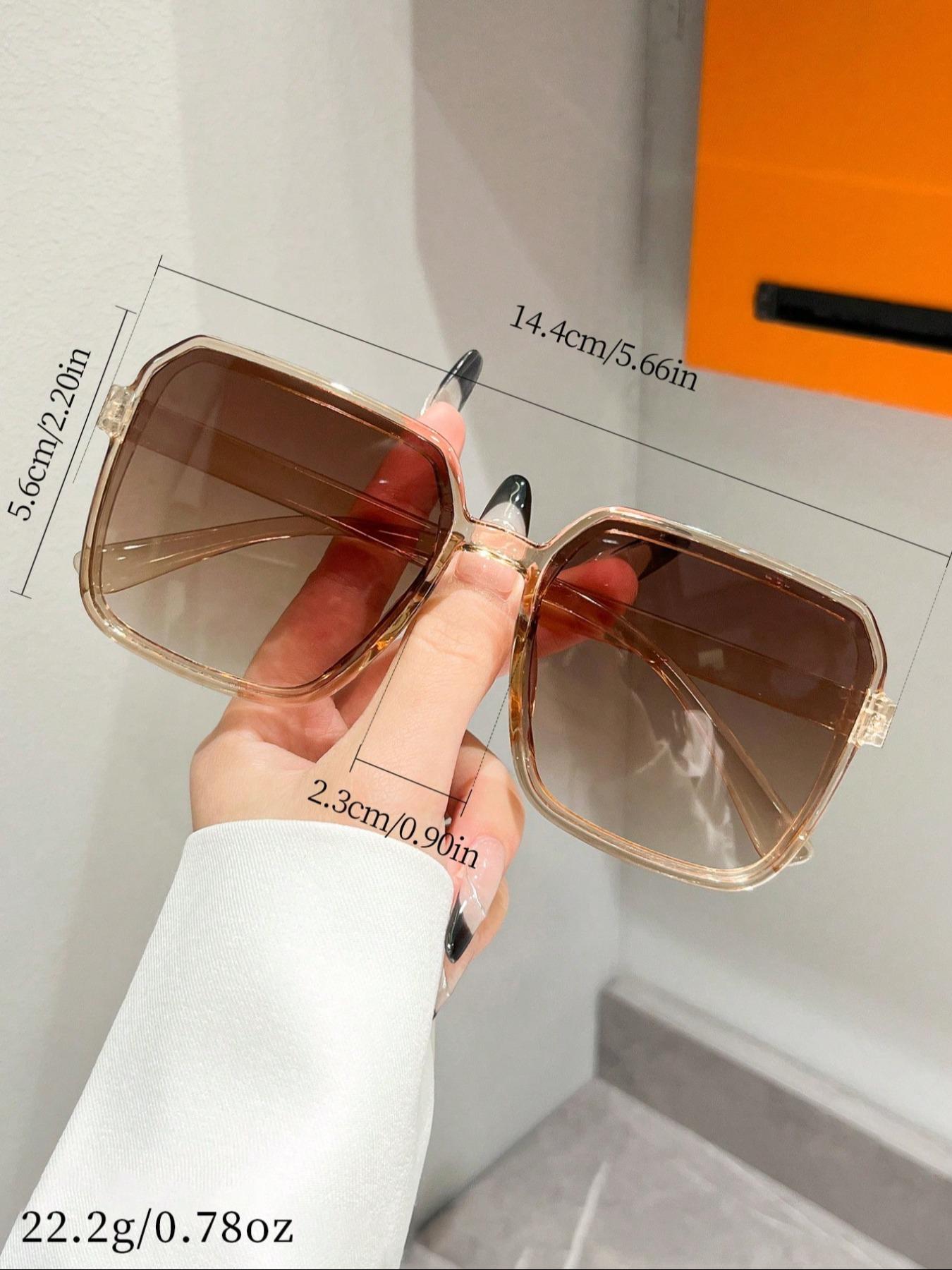 Unisex Simple Style Sunglasses, Trendy Casual Square Frame Sunglasses for Everyday Use, Fashion Accessories for Outdoor Activities