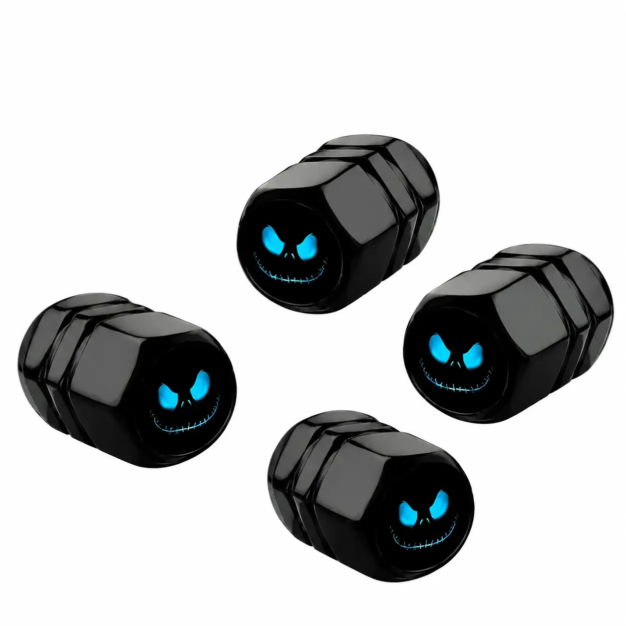 4-Pack Heavy-Duty Anti-Theft Stainless Steel Tire Valve Caps for Cars/SUVs - Tamper-Resistant, Weatherproof Sealing, Universal Fit for All Standard Schrader Valves