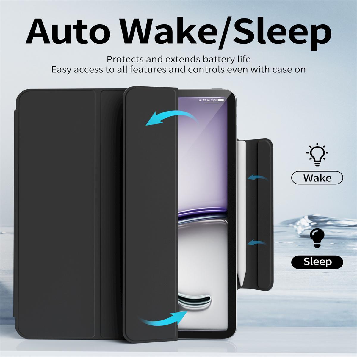 Magnetic Attachment Tablet Case, 1 Count Slim Trifold Stand Case with Auto Sleep/Wake Function, Tablet & Computer Accessories for iPad Pro 11 Inch, Tablet Holder Stand, Tablet Mount Stand