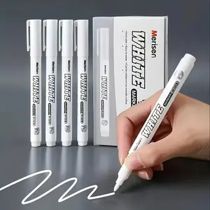2Pcs white marker, oily tire graffiti pen, neutral marker, stationery, writing pen, color marker.