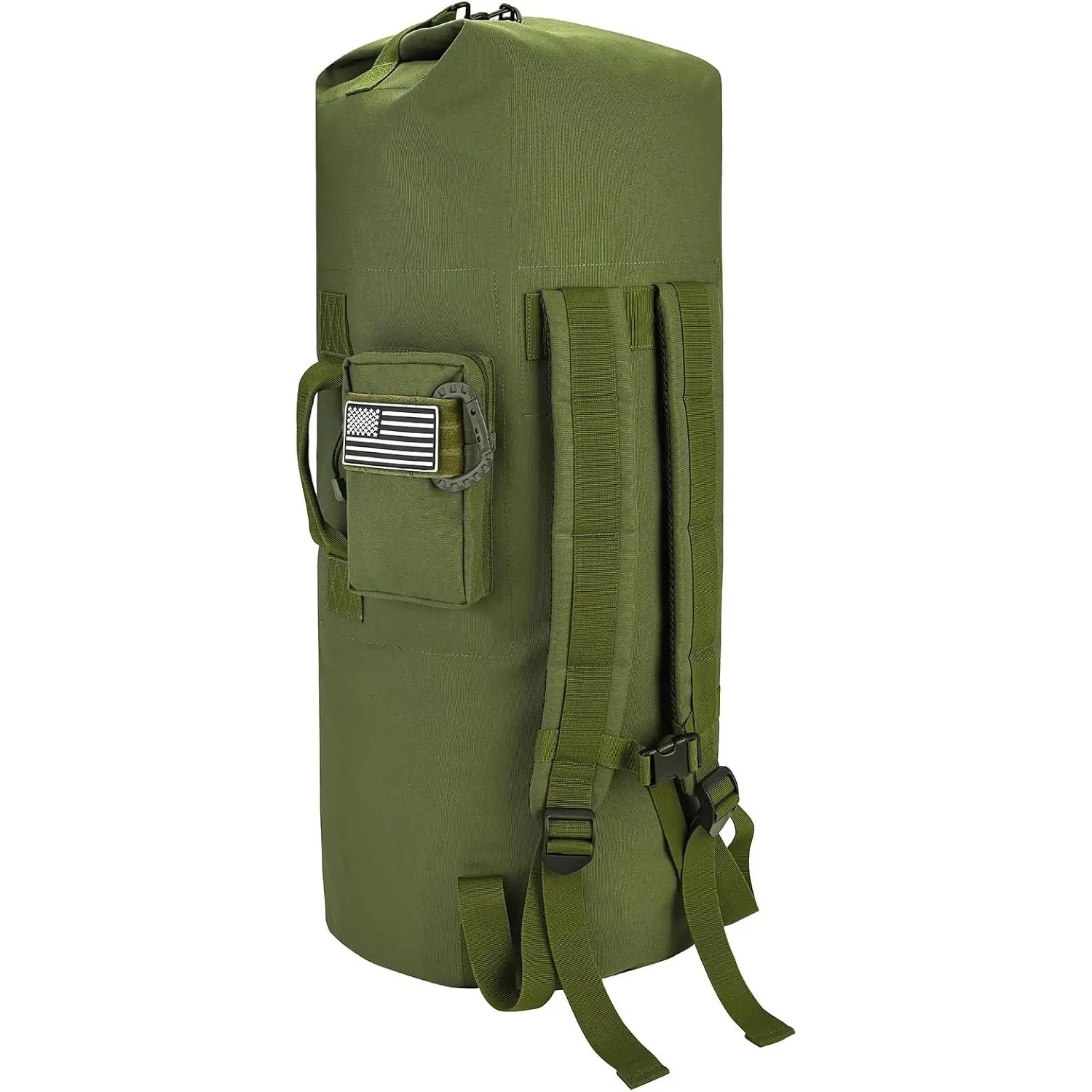Military Duffle Bag, 110L Extra Large Sea Bag with Backpack Straps Heavy Duty Army Duffle Bag for Camp, College Dorm or Laundry Bag