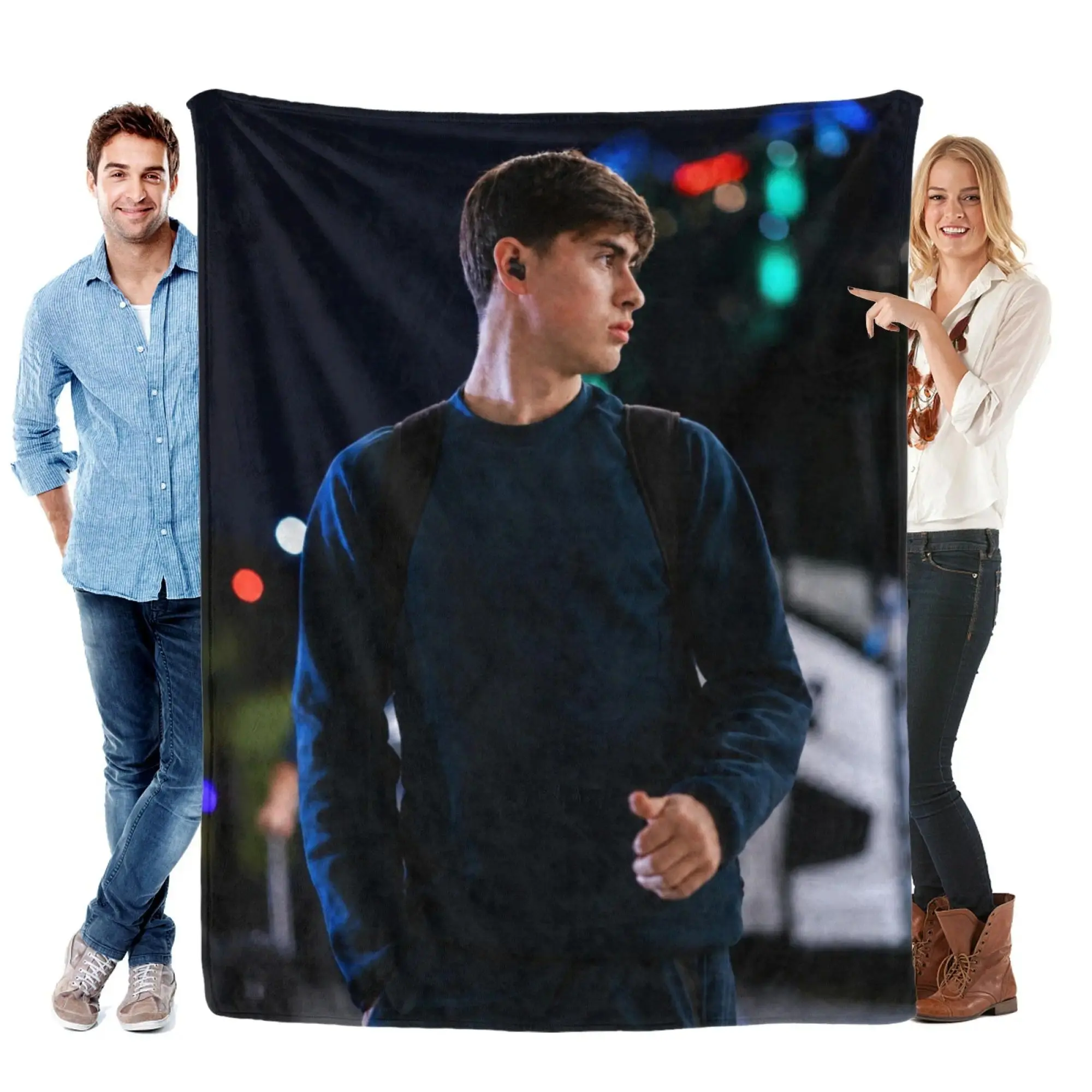 Armando Gonzalez Throw Blanket Portrait Flannel Fleece Blanket Mexico Cozy Plush Throw For Bed Sofa Adults Icon Fan Room Styling Unique Gift Bedroom Decor