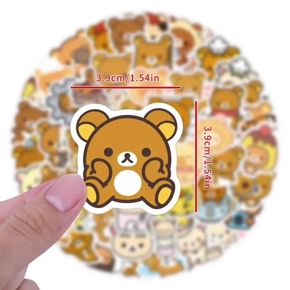 105-Pcs Cute Bears Rilakkuma & Korilakkuma DIY Sticker Decal Set, Waterproof Scrapbooking Supplies for Phone/Luggage, Toys & Hobbies DIY Craft Decals