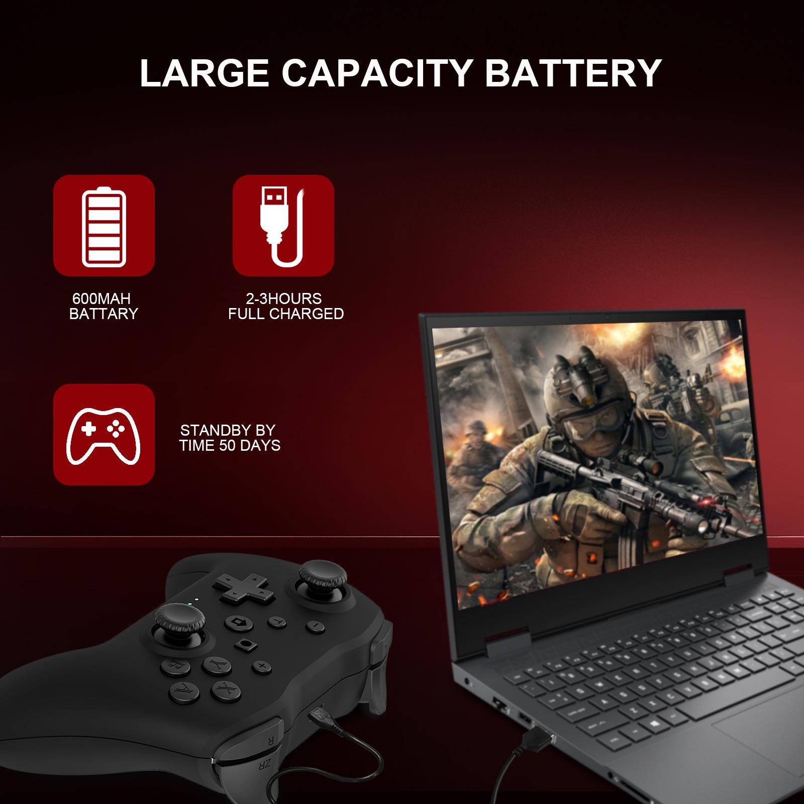 Wireless Controller, BT Gamepad, Esports Controller, Wireless Joystick for Nintendo Switch PC PS3 TV