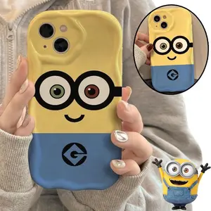 Kawaii Minions Bob Protective Decorative Phone Case, Smartphone-Cellphone Casing Accessories for iPhone 17 Pro Max, Air, 16, 15, 14, 13, 12, 11, 15 Plus, 14 Plus (Ideal Gift Option)