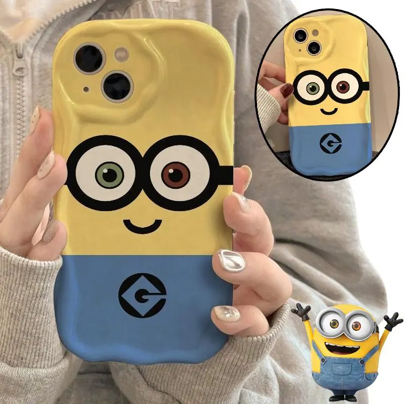 Cute Cartoon Kawaii Minions Bob Protective Phone Case - Smartphone Protection Accessory for iPhone 17 Pro Max, Air, 16, 15, 14, 13, 12, 11, 15 Plus, 14 Plus (Ideal Gift)