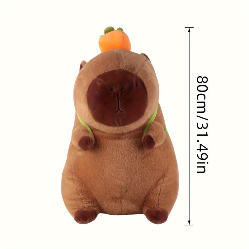 Capybara Plush Toy, Adorable Simulation Plush Toy, Cute Soft Stuffed Animal With Turtle Backpack, Birthday Gift For Boys And Girls