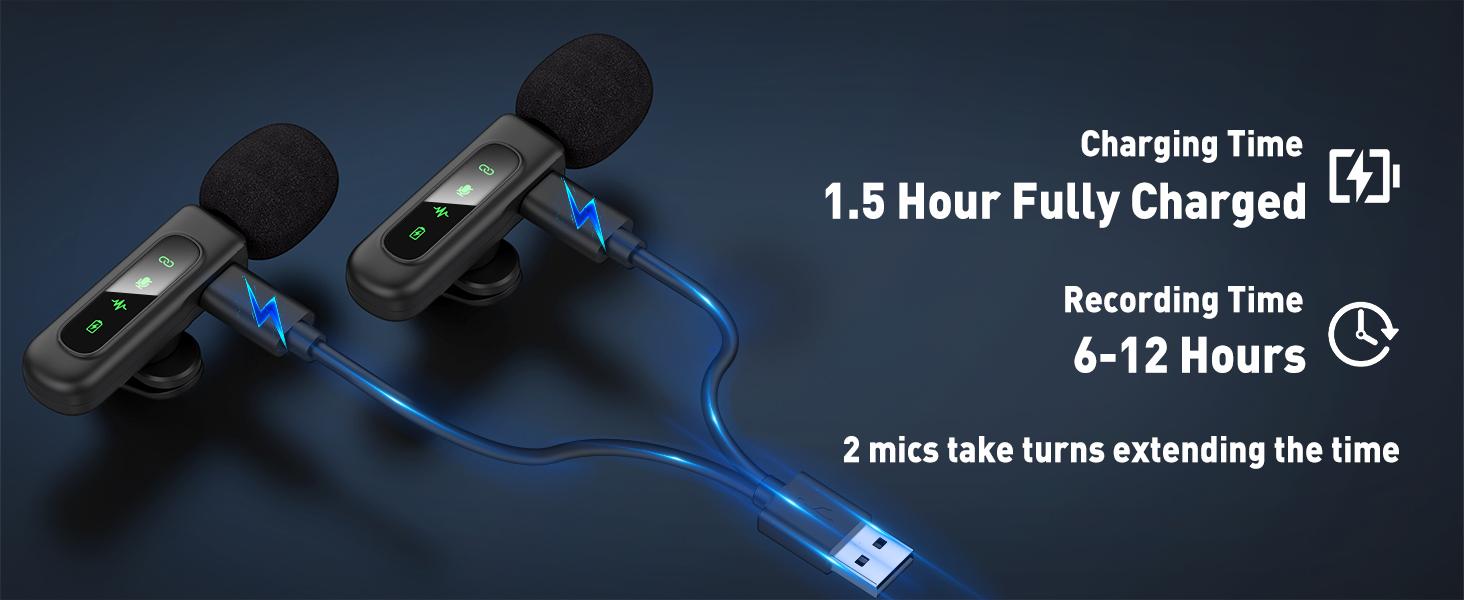 Mini Wireless Lavalier Microphone for iPhone and Android, Lapel Mic with Magnetic Clip-on for Video Recording, Lav Mic with LED Display for Podcasting, Vlogging, Content Creation and Interviews Mini Wireless Lavalier Microphone for iPhone and Android, Lapel Mic with Magnetic Clip-on for Video Recording, Lav Mic with LED Display for Podcasting, Vlogging, Content Creation and Interviews