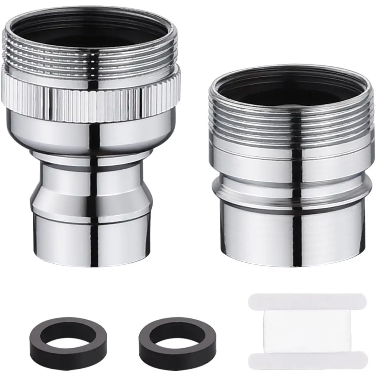 Dishwasher Faucet Adapter with Aerator, Faucet Adapter for Portable Washer, Dishwasher Snap Adapter Connection, for Kitchen/Bathroom Faucet, Chrome