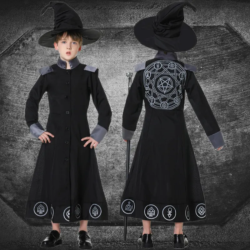 Parent-child Wizard Robe Costume For Witch Magician Role Play Halloween Stage Performance Events