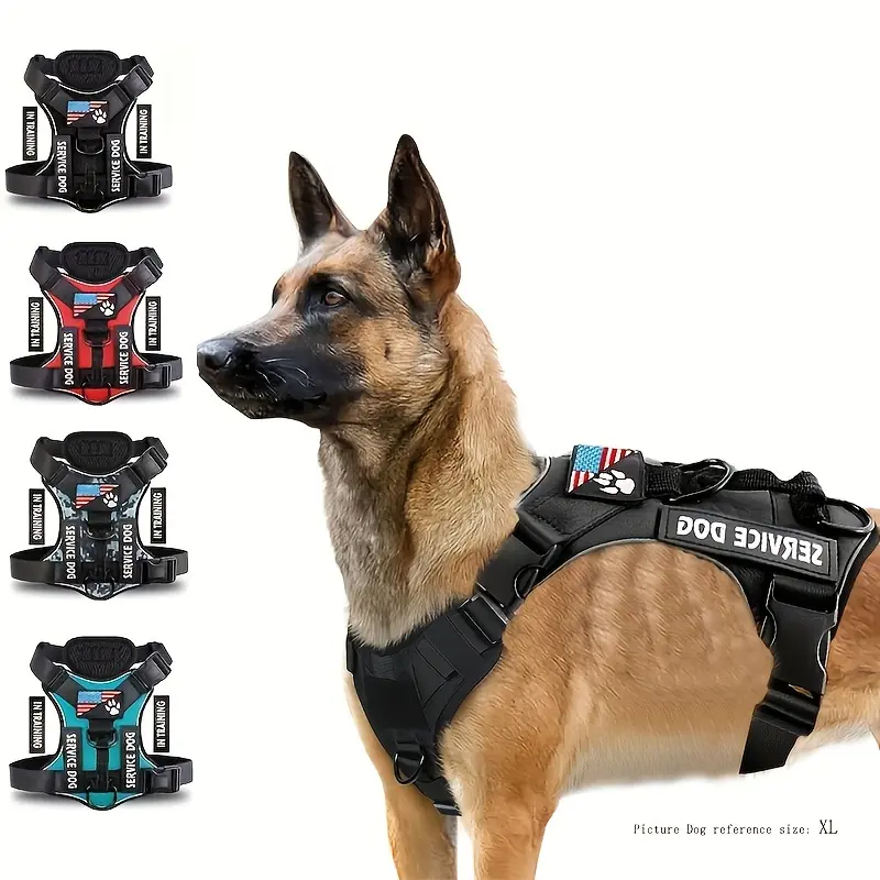 Adjustable Reflective Dog Harness Pet Vest Harness Dog Vest With Handle For Walking Running Training Easy Control For Small, Medium, Large Dogs