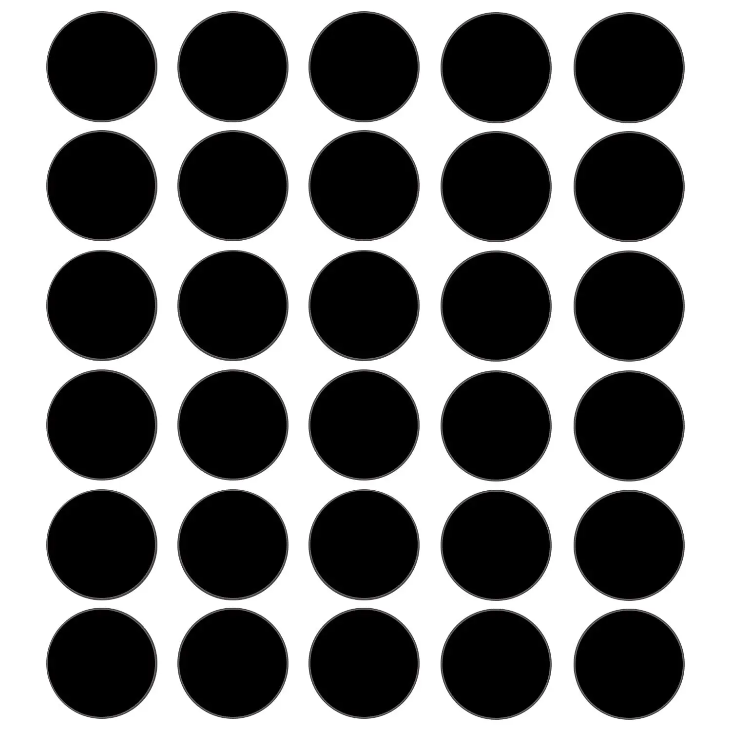 30 count 2 inch Black  Discs  Circle Blanks, Round  Sheets Boards 0.04inch Thick Plexiglass Plastic Panels for DIY Craft, Sign, Paintings, Cake Decor