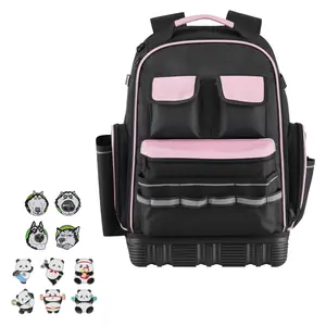Tool Backpack 56 Pockets Tear-resistant Jobsite Backpack for Electrician Back-to-school season