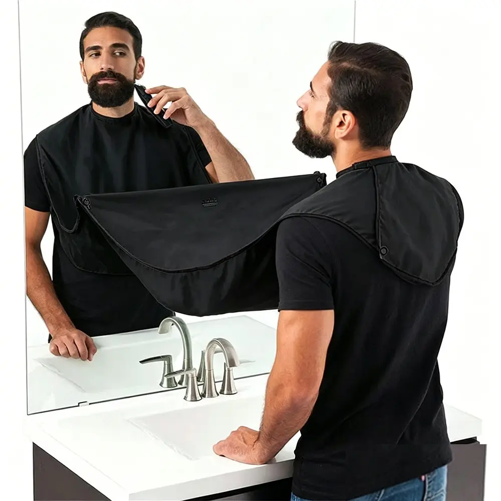 Men's Beard Trimming Apron, Hair Catching Vest, Easy to Clean, Ideal for Home Use, Barber Shop, Shaving Protection, Barber Accessories