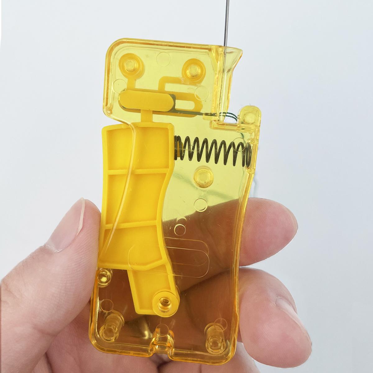 Yellow Automatic Needle Threader for Hand Sewing, Simple Threading Tool for Older Adults and Housewives