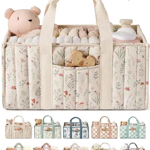 Baby Diaper Caddy - Large Organizer Tote Bag Nappy Bag for Newborn essentials Boy or Girl - Baby Shower Basket - Nursery Must Haves - Registry Favorites - Newborn Caddie Car Travel #GLOBAL PICKS