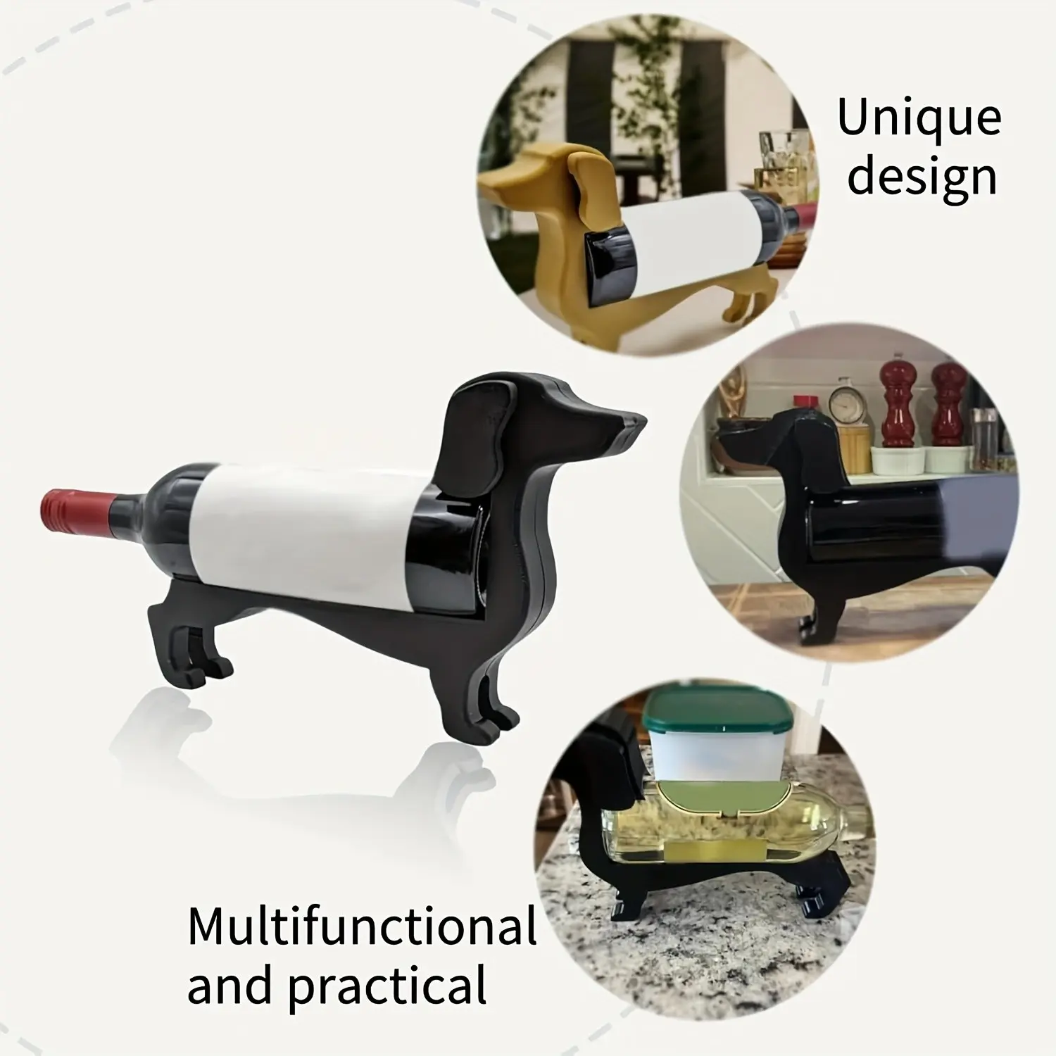 Dachshund Wine Bottle Rack, Dachshund Wine Bottle Rack, Wine Bottle Rack, Cute Dog Wine Bottle Display Rack, Wine Bottle Storage Rack, Unique Home Bar Decor, Practical