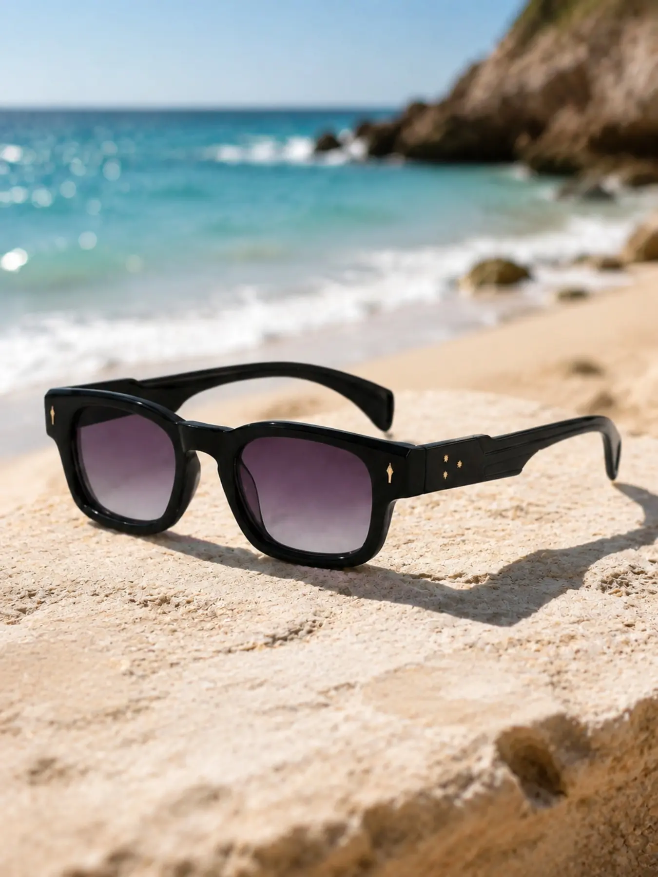 Unisex Retro Square Framed Sunglasses, Lightweight Fashionable Eyewear, Comfortable for Driving, Travel, Beach, Fishing, Hiking, Shopping, Outdoor Activities