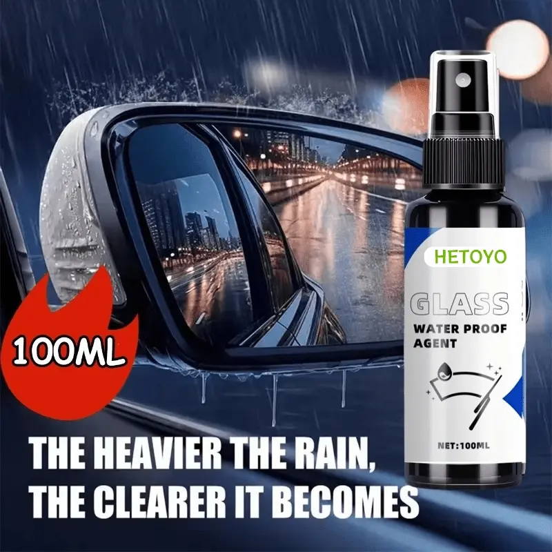 Protective cover waterproof coating for vehicles | Protective spray is specially designed to create a powerful hydrophobic layer for automobile windshield | rearview mirror, which can resist water for a long time and is not easy to hang.