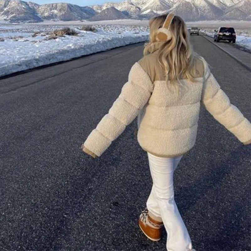 Wool Plush Earmuffs Ear Warmers Women New Khaki Fashion Sheepskin Fur Earmuffs For Winter Warm Headphones Muffs Woman Cover