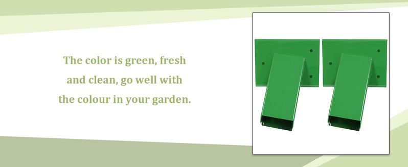 2 Pcs A-Frame Swing Set Bracket Heavy Duty Steel Green w/Mounting Hardware (2 Brackets) for 2 (4" x 4") Legs & 1 (4" x 6") Beam