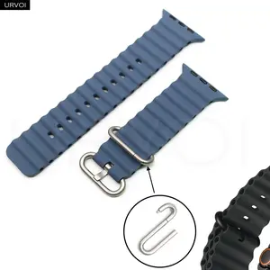 URVOI Ocean Band for Apple Watch Ultra 3 2 1 Series 11 10 9 8 7 6 SE, Soft Silicone Comfortable adjustable loop Sporty Wristband, Smart Watch Straps, Smart Watch Accessories, Breathable, Durable & Stylish Design