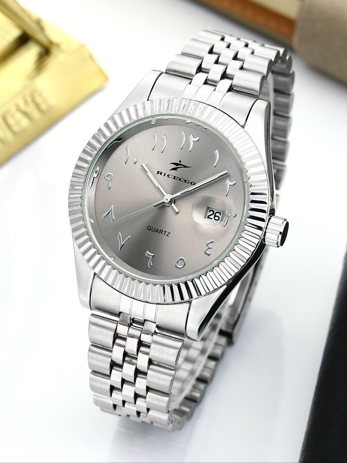 Men's Business Fashion Round Dial Analog Quartz Watch, Fashion Watch for Party, Daily Clothing Decor, Trendy All-match & Exquisite Watch for Birthday Gift with Box, Business Fashion Watches